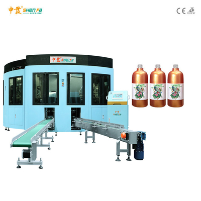 1-8 دستگاه چاپ روی صفحه رنگی کاملاً خودکار و دستگاه مهر زنی داغ برای بطری شیشه ای